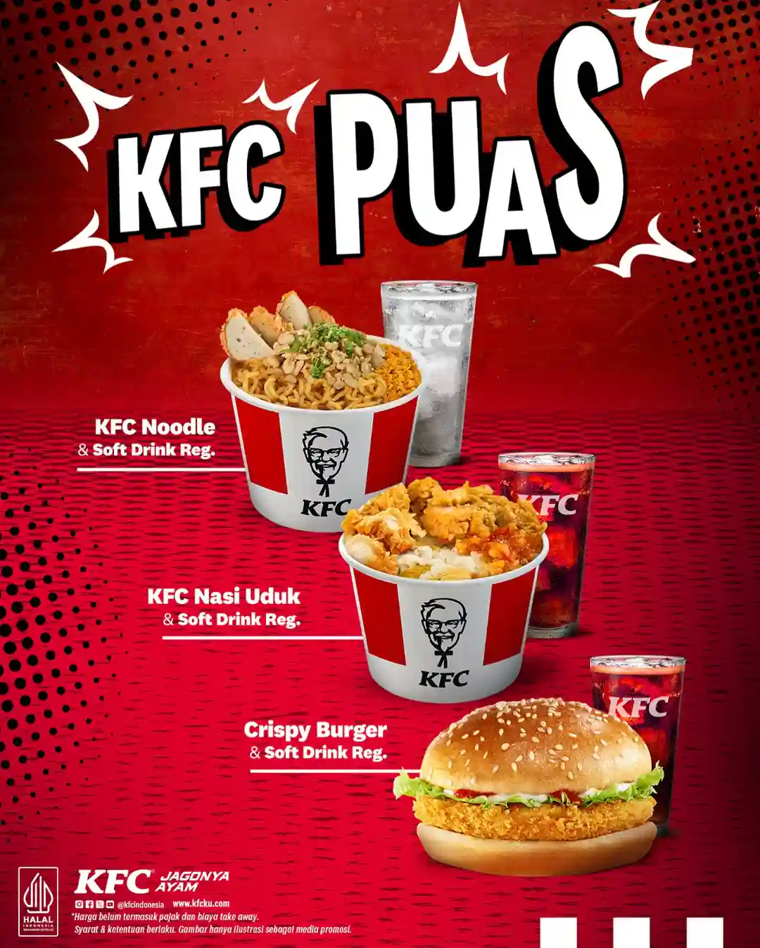 Promo KFC Paket Menu PUAS Harga Mulai 13 Ribuan