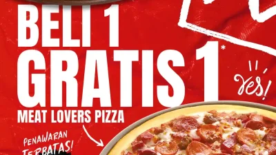 Promo Pizza Hut Beli 1 Gratis 1 Meat Lovers Pizza