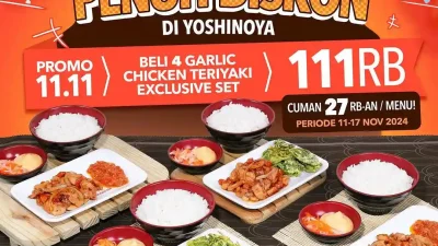 Promo Yoshinoya Spesial 11.11 Exclusive Set Hanya 111Ribu