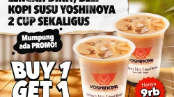 Promo Yoshinoya Spesial Hari Kopi Beli 1 Gratis 1 Hanya 18Ribu