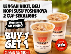 Promo Yoshinoya Spesial Hari Kopi Beli 1 Gratis 1 Hanya 18Ribu