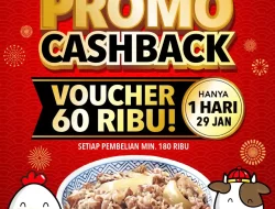 Promo Yoshinoya Spesial Imlek Cashback Voucher 60 Ribu