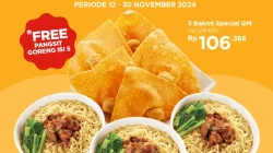 Promo BAKMI GM Delivery Deals Gratis 5 Pangsit Goreng