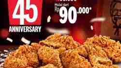 Promo KFC Spesial 45th Anniversary 9pcs Ayam 90Ribu