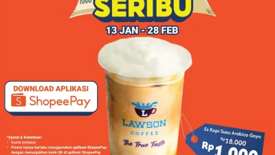 Promo Lawson Es Kopi Susu Arabica Gayo Hanya Seribu