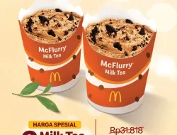 Promo McDonalds Milk Tea McFlurry with OREO Hanya 22 Ribuan