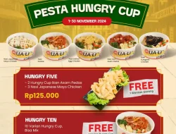 Promo Qua Li Pesta Hungry Cup Harga 5 Paket Menu Mulai 125Ribu