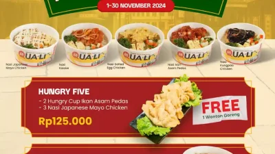 Promo Qua Li Pesta Hungry Cup Harga 5 Paket Menu Mulai 125Ribu