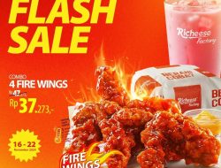 Promo Richeese Factory Flash Sale Combo 1 Fire Chicken 37ribu Shopeefood