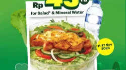 Promo Subway Healthy Week Salad & Mineral Water 45Ribu