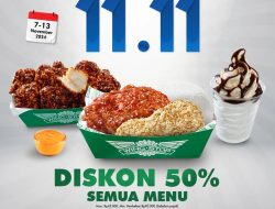 Promo Wingstop Spesial 11.11 Diskon 50% Semua Menu