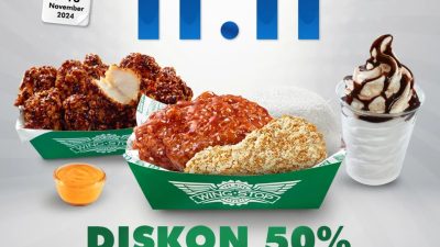 Promo Wingstop Spesial 11.11 Diskon 50% Semua Menu