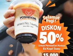 Promo Yoshinoya Es Kopi Susu Harga Hanya 15 Ribu