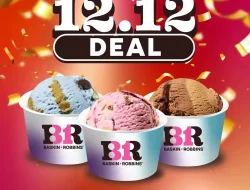 Promo Baskin Robbins Spesial 12.12 Deal 3 Single Scoop 120Ribu