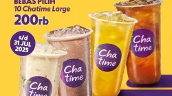 Promo Chatime Joy Of Togetherness 10 Cup Large 200 Ribu