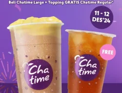 Promo Chatime Spesial 12.12 Beli 1 Gratis 1 Reguler Cup