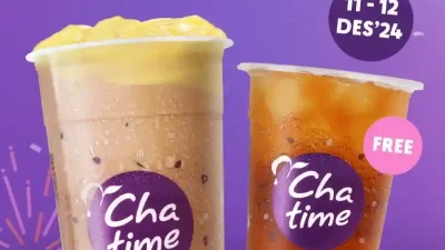 Promo Chatime Spesial 12.12 Beli 1 Gratis 1 Reguler Cup