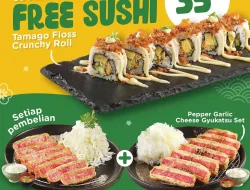 Promo Kimukatsu Gyukatsu Sushi Party 35Ribu Free Sushi