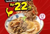 Promo Marugame Udon Extra Beef Sukiyaki Hanya Rp 22ribu