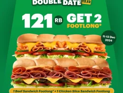 Promo Subway Double Date 12.12 Beli 2 Footlong Sandwich 121Ribu