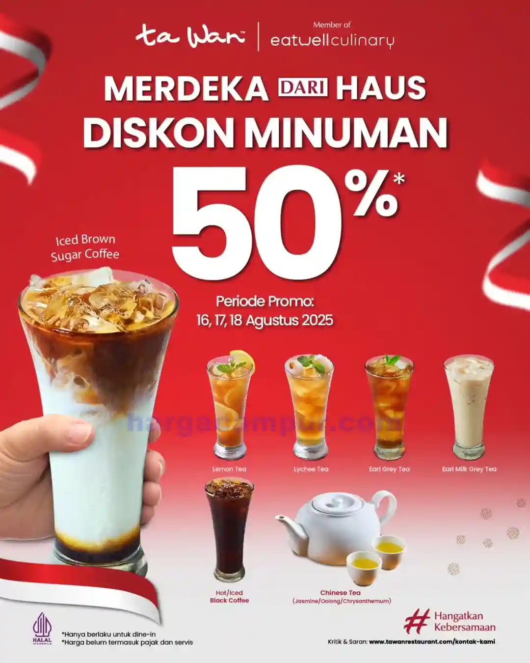 Promo Ta Wan Merdeka Dari Haus Diskon 50% Minuman
