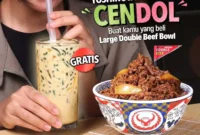 Promo Yoshinoya Beli Large Double Beef Bowl Gratis Cendol