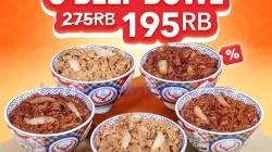 Promo Yoshinoya Spesial 5.5 Beli 5 Beef Bowl Hanya 195 Ribu
