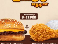 Promo Burger King 2 Menu Harga Spesial Hanya 30 Ribu