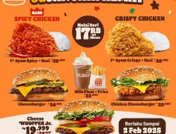 Promo Burger King JaJANUARI Hemat Harga Mulai 17Ribuan