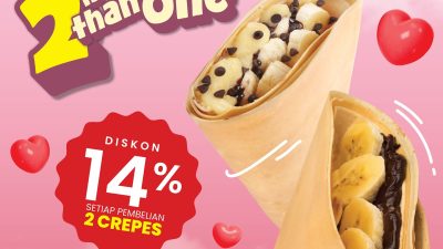 Promo Dcrepes Spesial Diskon 14% Tiap Beli 2 Sweet Crepes