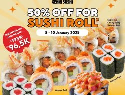 Promo Genki Sushi Beli Sushi Roll Diskon Hingga 50%