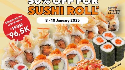 Promo Genki Sushi Beli Sushi Roll Diskon Hingga 50%