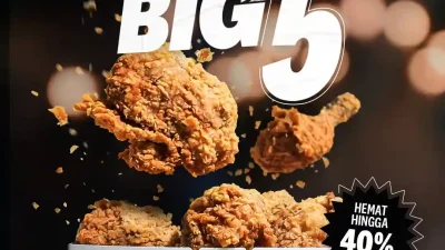 Promo KFC Big 5 Harga Spesial Mulai 60Ribuan