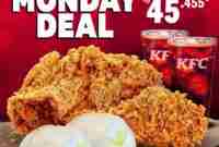 Promo KFC Monday Deal Paket 2 Ayam Harga Hanya 45 Ribu