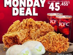 Promo KFC Monday Deal Paket 2 Ayam Harga Hanya 45 Ribu