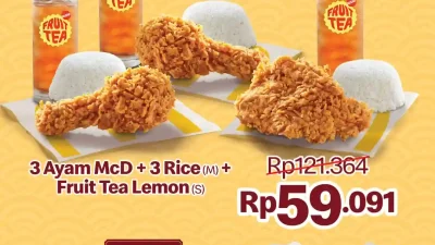 Promo McDonalds Favorit Keberuntungan Paket 3 Ayam 59 Ribu