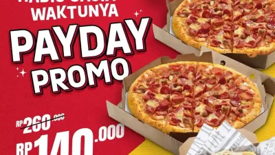 Promo PHD Payday 2 Pizza + 1 Pasta + 3 Drinks Hanya 140Ribu