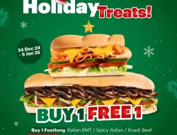 Promo Subway Holiday Treats Beli 1 Gratis 1 Hingga 5 Januari 2025