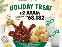 Promo Wingstop HOLIDAY TREAT Beli 12 Ayam + 2 Sprite 68Ribu