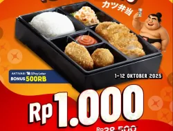 Promo Gokana Beli Katsu Bento Hanya Rp1.000 Pakai ShopeePay