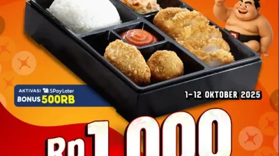 Promo Gokana Beli Katsu Bento Hanya Rp1.000 Pakai ShopeePay