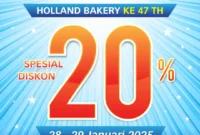 Promo Holland Bakery Spesial Ulang Tahun Diskon Hingga 20%