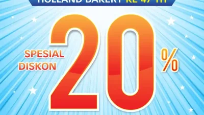 Promo Holland Bakery Spesial Ulang Tahun Diskon Hingga 20%