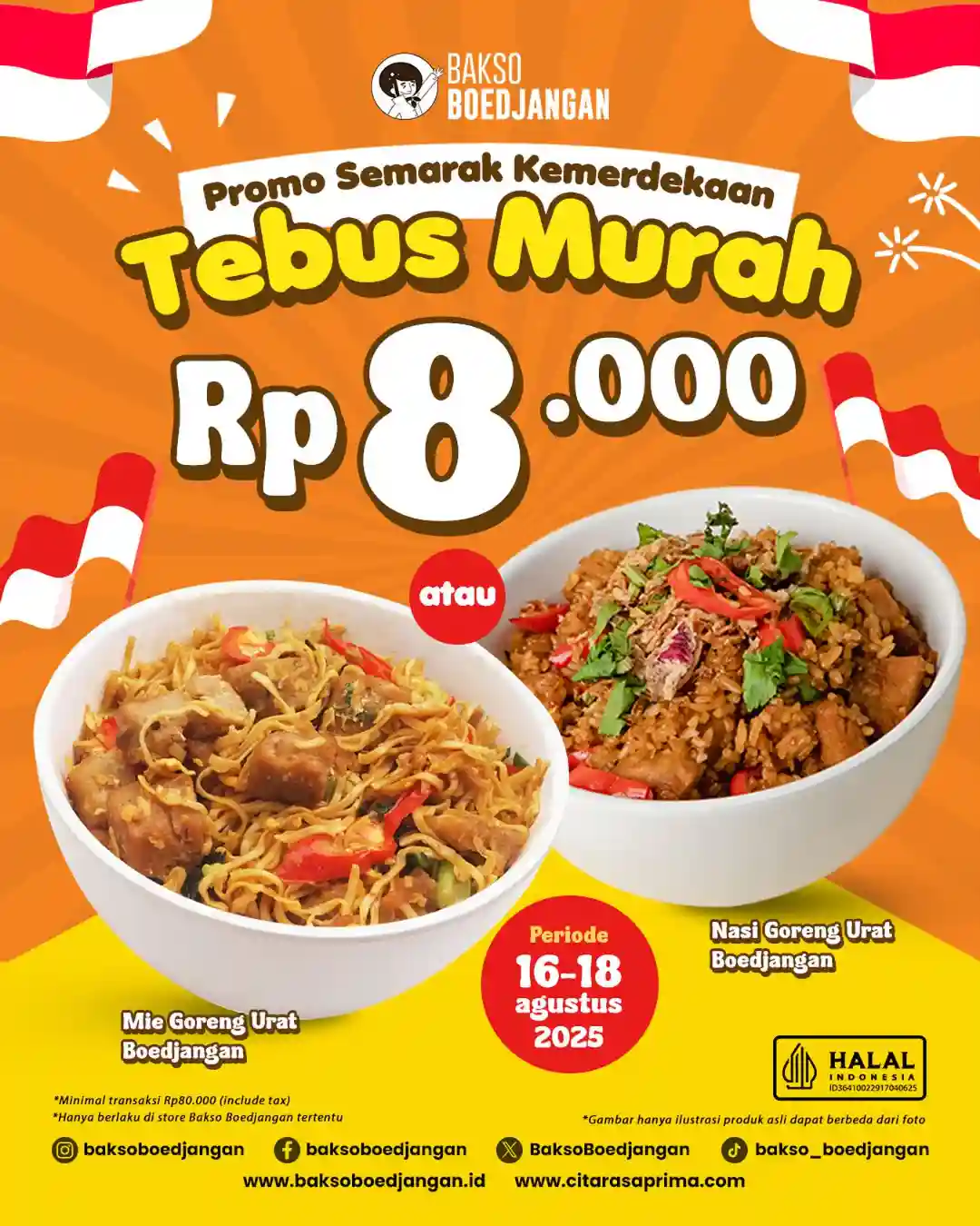 Promo Bakso Boedjangan Tebus Murah Menu Hanya 8 Ribuan
