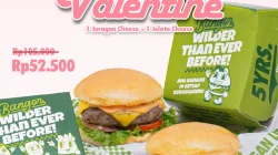 Promo Burger Bangor Spesial Valentine Beli 1 Gratis 1