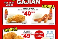 Promo CFC Spesial Hore Gajian Harga Paket Menu Mulai 40Ribu