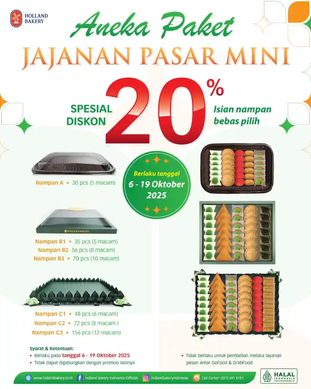 Promo Holland Bakery Spesial Paket Jajanan Pasar Diskon 20%