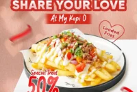 Promo My Kopi-O Spesial Valentine Diskon 50% Loaded Fries