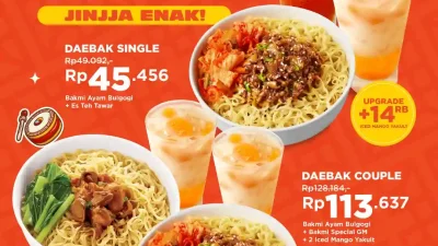 Promo Bakmi GM Daebak Combo Harga Paket Mulai 45 Ribu