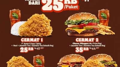 Promo Burger King Paket Cermat Harga Mulai 25 Ribu